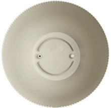 Plastový kvetináč elho, pohľad na vnútornú časť zhora s vrúbkovaným okrajom a drenážnym otvorom.