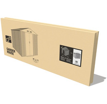 Obal pre záhradný domček G21, sivý, 213 krát 191 centimetrov, s vyobrazením produktu a G21 Logo.