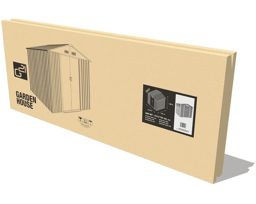 Obal pre záhradný domček G21, sivý, 213 krát 191 centimetrov, s vyobrazením produktu a G21 Logo.