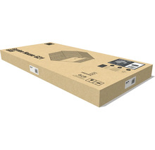 Kartónový obal pre záhradný domček GAH G21, model GAH 706, s nákresom výrobku a manipulačnými symbolmi.