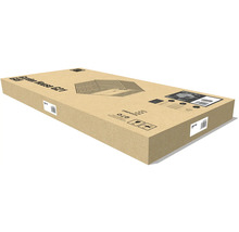 Kartónový obal pre záhradný domček G21 GAH 706 s vyobrazením produktu a technickými údajmi.