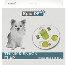 Interaktívna hračka pre psov Epic PET Think and Snack Flap, kruhová inteligentná hračka s klapkami a posuvníkmi na maškrty.