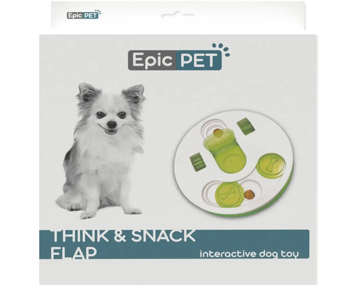 Interaktívna hračka pre psov Epic PET Think and Snack Flap, kruhová inteligentná hračka s klapkami a posuvníkmi na maškrty.