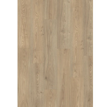 Laminátová alebo vinylová podlaha v dekore duba s prirodzenou kresbou a uzlami.