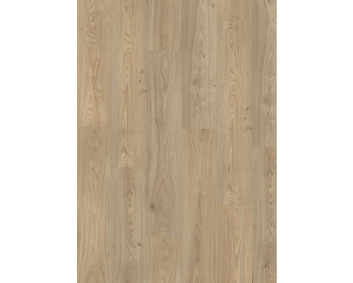Laminátová alebo vinylová podlaha v dekore duba s prirodzenou kresbou a uzlami.
