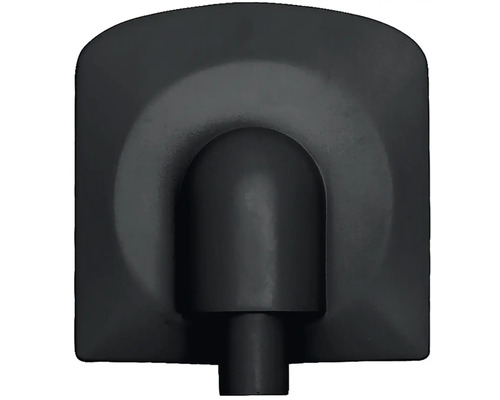 Čierne matné nástenné kolienko pre sprchové hadice s obdĺžnikovou rozetou.