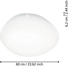 Okrúhle stropné svietidlo s efektom hviezdnej oblohy, priemer 60 centimetrov a výška 6,2 centimetrov.