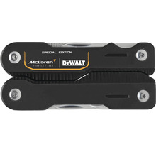 Čierny multifunkčný nástroj v špeciálnej edícii s McLaren Formula 1 Team Logo a DeWalt Logo.