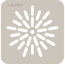 Logo Laufen a symbol pre masážnu funkciu.