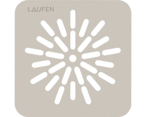 Logo Laufen a symbol pre masážnu funkciu.