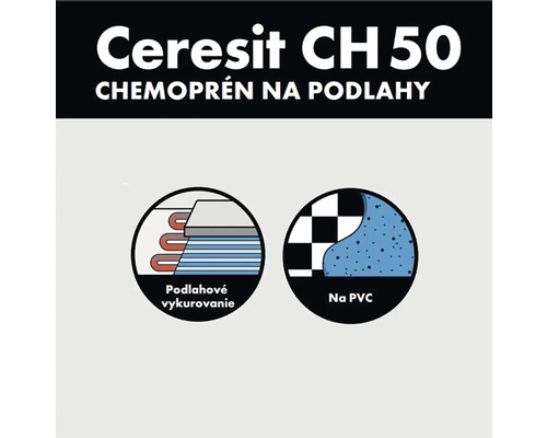 Ceresit CH 50 Chemoprén na podlahy, vhodný pre podlahové vykurovanie a PVC.