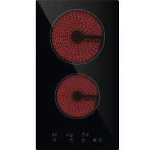 Sklokeramická varná doska s dvoma varnými zónami a dotykovým ovládacím panelom vrátane funkcie časovača.