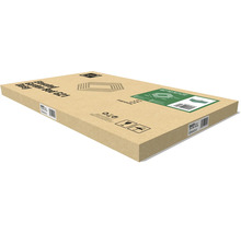Ploché kartónové balenie pre vyvýšený záhon G21 Daisy, rozmery 120 na 80 na 52 centimetrov, s logom G21.