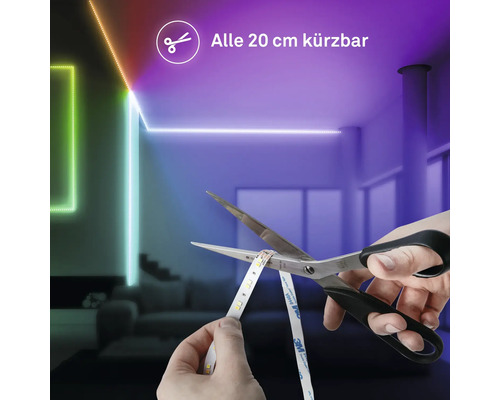 LED pásik skracovaný nožnicami, možno ho skrátiť každých 20 centimetrov.
