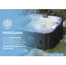 Nafukovacia vírivka Marimex s funkciou Frostguard na udržiavanie teploty vody na 5 stupňoch Celzia pri nízkych teplotách.