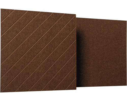 Štvorcový akustický panel z plsti s diagonálnymi drážkami a hladký panel na odhlučnenie.