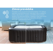 Nafukovacia vírivka na terase, vhodná pre zimnú prevádzku do mínus 5 stupňov Celzia.