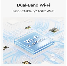 Ilustrácia dvojpásmového Wi-Fi čipu pre pripojenia 2,4 a 5 gigahertzov na plošnom spoji.