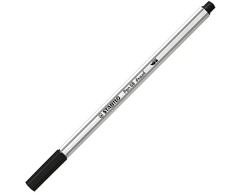 Fixka Stabilo Pen 68 brush s flexibilným štetcovým hrotom na kreslenie a krasopis.