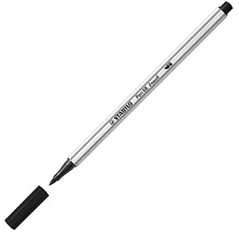 Čierna fixka Stabilo Pen 68 brush s flexibilným štetcovým hrotom na kreslenie a krasopis.