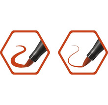 Symbol pre hrot štetca s variabilnou šírkou čiary.