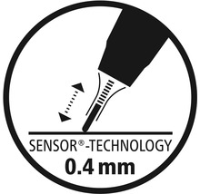 Symbol technológie Sensor s hrúbkou čiary 0,4 milimetra.