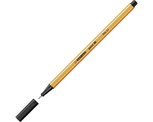 Liner Stabilo point 88 s jemným hrotom 0,4 milimetra a šesťhranným telom.