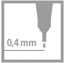 Šírka čiary 0,4 milimetra.