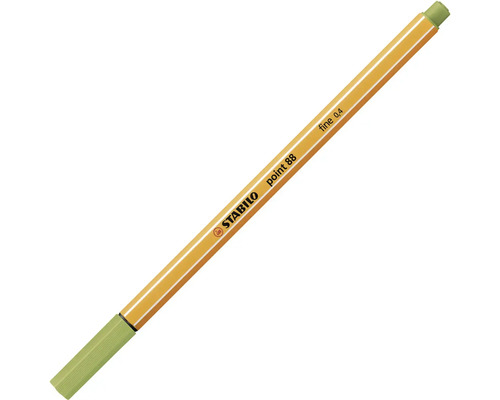 Stabilo point 88 fineliner s hrúbkou čiary nula celá štyri milimetre.