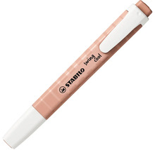 Zvýrazňovač STABILO swing cool v pastelovej oranžovej farbe s klipom.