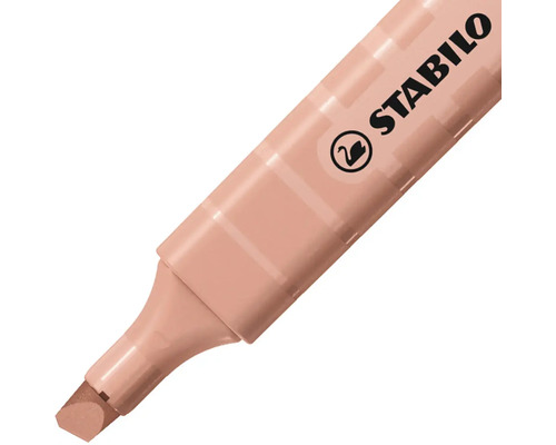 Zvýrazňovač Stabilo so skoseným hrotom a Stabilo Logo.