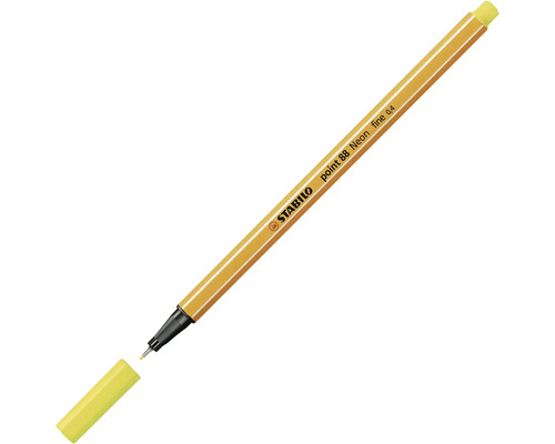 Stabilo liner point 88 Neon žltý s hrúbkou čiary 0,4 milimetra.