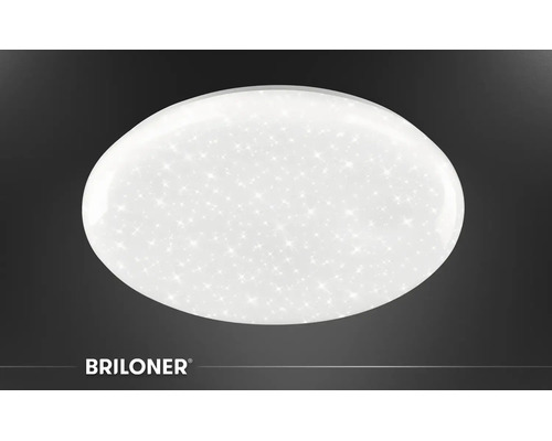 Okrúhle stropné LED svietidlo s efektom hviezdnej oblohy. Briloner Logo.