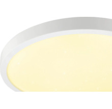 Okrúhle LED stropné svietidlo z plastu s efektom hviezdnej oblohy.