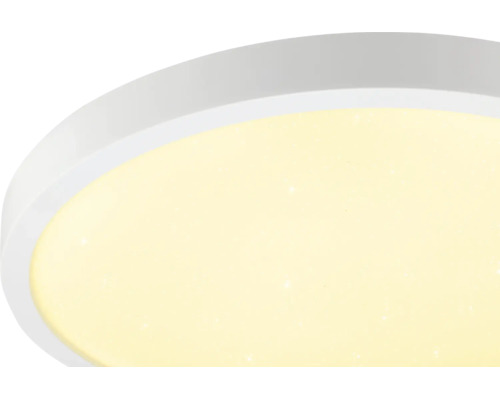 Okrúhle LED stropné svietidlo z plastu s efektom hviezdnej oblohy.