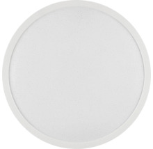 Okrúhly LED panel pre montáž na strop alebo stenu s bielym rámom a matným difúzorom.