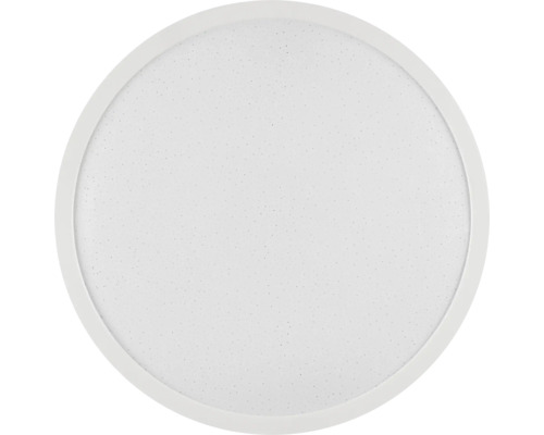 Okrúhly LED panel pre montáž na strop alebo stenu s bielym rámom a matným difúzorom.