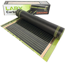 Infračervená vykurovacia fólia Larx Carbon Ground pre podlahové kúrenie s obalom produktu.