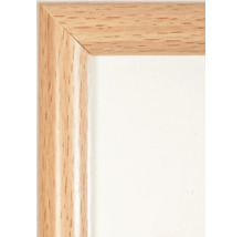 Obrazový rám v dekóre dreva, detail rohu s pokosom.