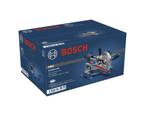 Originálne balenie kapovacej a pokosovej píly Bosch GCM 305-216 S s výkonom 1300 Wattov.