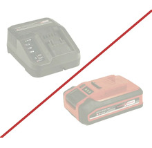 Štartovacia sada Einhell Power X-Change s 18 Volt 4,0 Ampérhodinovým Lítium-Iónovým akumulátorom a zodpovedajúcou nabíjačkou.