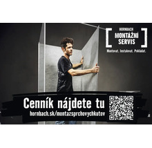 Montážny servis Hornbach pri inštalácii sprchových nástenných panelov so vzhľadom kameňa.