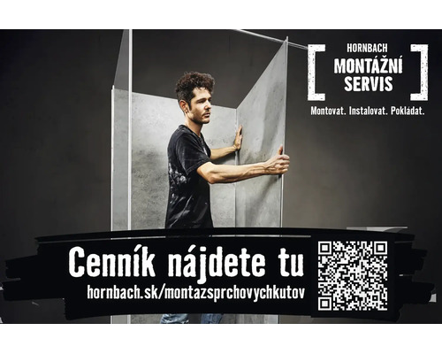 Montážny servis Hornbach pri inštalácii sprchových nástenných panelov so vzhľadom kameňa.