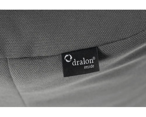 Logo Dralon na tkanej látke.