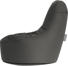 Antracitový sedací vak v tvare L s operadlom z polyesteru, Sitting Point Logo.