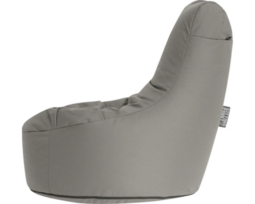 Sivý sedací vak s operadlom od Sitting Point.