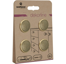 Nábytkové gombíky Walteco dekorline, sada 4 kusov, okrúhle, štruktúrované, závit M4.