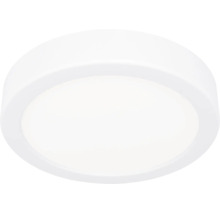 Okrúhle ploché LED stropné svietidlo v bielej farbe.