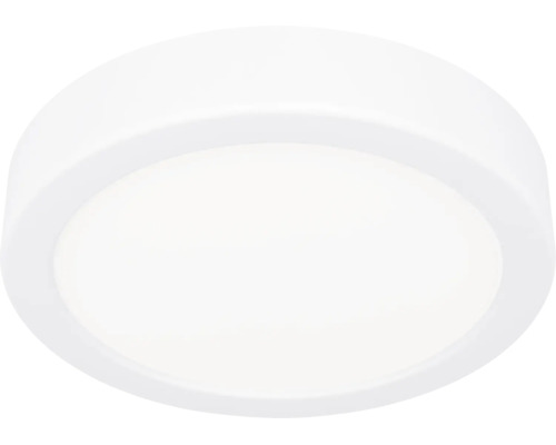 Okrúhle ploché LED stropné svietidlo v bielej farbe.