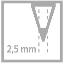 Priemer 2,5 milimetra